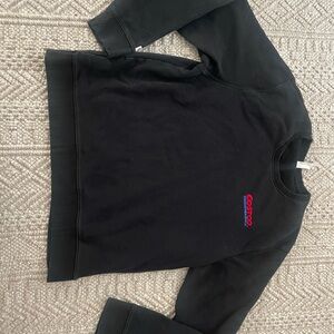 Black Sweatshirt with Red Logo